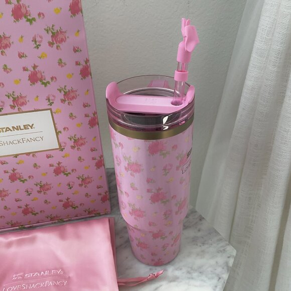 🎀 STANLEY x LoveShackFancy Quencher H2.0 Flowstate Tumbler 30oz Ibiza Sunset - Picture 5 of 12